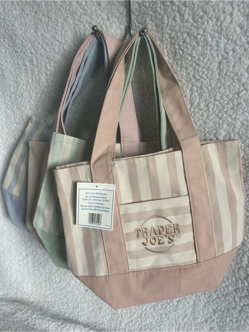 Trader Joe’s Stripe Mini Canvas Tote Bag